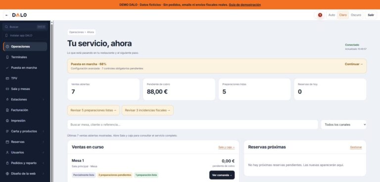 DALO, TPV y sistema de gestión para restaurantes